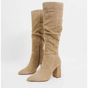 AMAZON Women's Brown Knee High Suede Boots sz 6